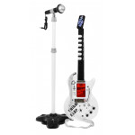Elektrická gitara s mikrofónom - biela